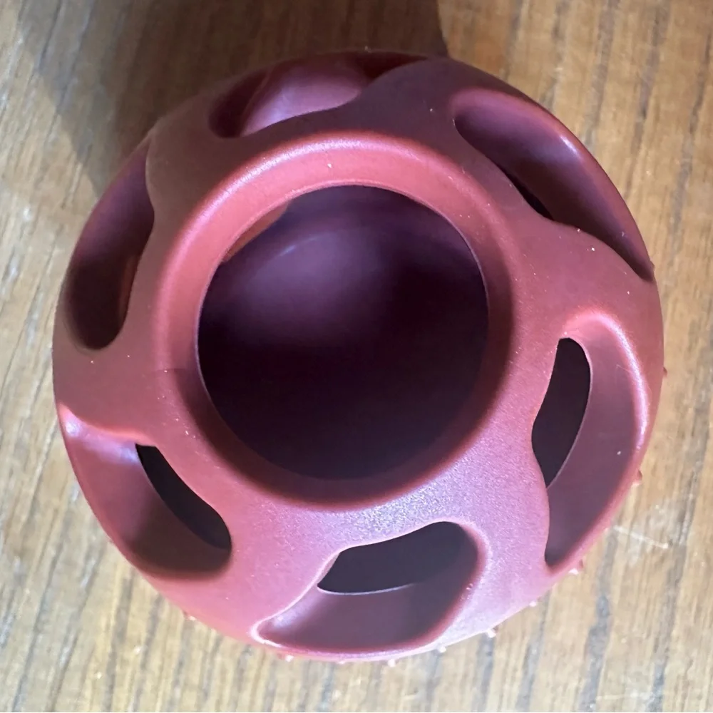 Rubber dog treat ball slow feeder keeps your dog busy